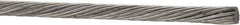 Value Collection - 5/32" Diam, Aircraft Cable - 3,300 Lb Breaking Strength, 1 x 19 Single Strand - Best Tool & Supply