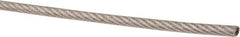 Value Collection - 1/16" x 3/64" Diam, Aircraft Cable - 480 Lb Breaking Strength, 7 x 7 Strand Core, Vinyl Coating - Best Tool & Supply