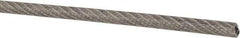 Value Collection - 1/8" x 3/32" Diam, Aircraft Cable - 920 Lb Breaking Strength, 7 x 7 Strand Core, Vinyl Coating - Best Tool & Supply