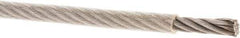 Value Collection - 1/4" x 3/16" Diam, Aircraft Cable - 3,700 Lb Breaking Strength, 7 x 19 Strand Core, Vinyl Coating - Best Tool & Supply