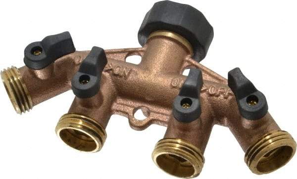 Midwest Control - 3/4 NH Garden Hose Coupler - Brass, Female Swivel Nut to Male Hose Connector - Best Tool & Supply