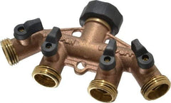 Midwest Control - 3/4 NH Garden Hose Coupler - Brass, Female Swivel Nut to Male Hose Connector - Best Tool & Supply