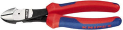 Knipex - 8" OAL, 1/8" Capacity, 1" Jaw Length x 1" Jaw Width, Diagonal Cutter Pliers - Oval Head, Ergo Two Component Handles - Best Tool & Supply