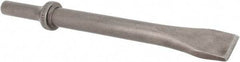 Made in USA - 3/4" Head Width, 6-1/2" OAL, 5/8" Shank Diam, Flat Chisel - Round Drive, Round Shank, Alloy Steel - Best Tool & Supply