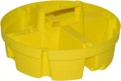 Bucket Boss - 4 Pocket Yellow Plastic Bucket Organizer - 10-1/2" Wide x 10-1/4" Deep x 4" High - Best Tool & Supply