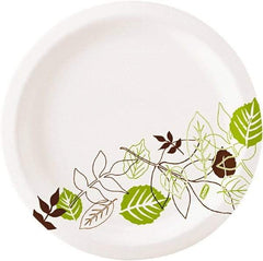 Dixie - Pathways Soak-Proof Shield Mediumweight Paper Plates, 6 7/8" - Green, Burgundy - Best Tool & Supply