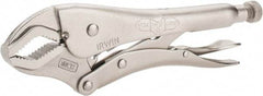 Irwin - 10" OAL Curved Jaw Locking Pliers - 3/4" Jaw Width, 2-1/4" Jaw Depth, 1-7/8" Jaw Opening, Standard Handle - Best Tool & Supply