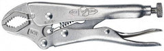 Irwin - 5" OAL Curved Jaw Locking Pliers - 3/4" Jaw Width, 2-1/4" Jaw Depth, 1-1/2" Jaw Opening, Standard Handle - Best Tool & Supply