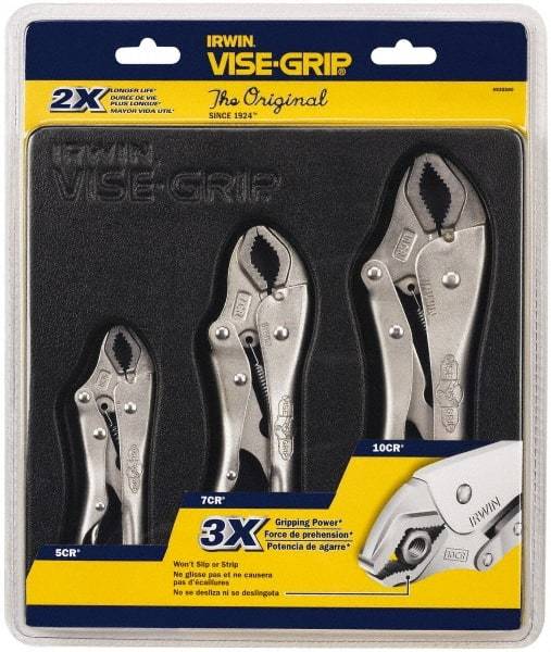 Irwin - 3 Piece Locking Plier Set - Comes in Tray - Best Tool & Supply