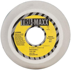 Tru-Maxx - 5" Diam, 1-3/4" Hole Size, 1-3/4" Overall Thickness, 80 Grit, Type 11 Tool & Cutter Grinding Wheel - Medium Grade, Aluminum Oxide, J Hardness, 4,585 RPM - Best Tool & Supply