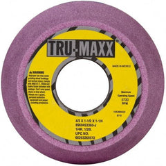 Tru-Maxx - 4" Diam, 1-1/4" Hole Size, 1-3/4" Overall Thickness, 60 Grit, Type 11 Tool & Cutter Grinding Wheel - Medium Grade, Aluminum Oxide, J Hardness, 5,730 RPM - Best Tool & Supply