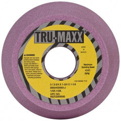 Tru-Maxx - 5" Diam, 1-1/4" Hole Size, 1-3/4" Overall Thickness, 60 Grit, Type 11 Tool & Cutter Grinding Wheel - Medium Grade, Aluminum Oxide, J Hardness, 4,585 RPM - Best Tool & Supply