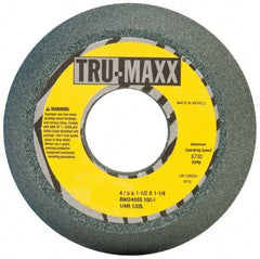 Tru-Maxx - 4" Diam, 1-1/4" Hole Size, 1-1/2" Overall Thickness, 100 Grit, Type 11 Tool & Cutter Grinding Wheel - Fine Grade, Silicon Carbide, I Hardness, 5,730 RPM - Best Tool & Supply