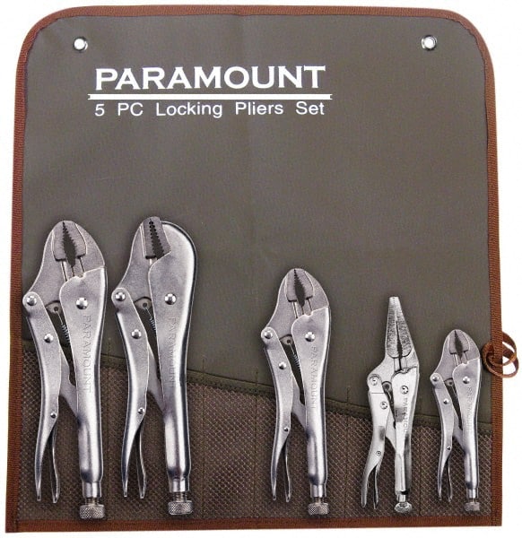 Paramount - 5 Piece Locking Plier Set - Best Tool & Supply