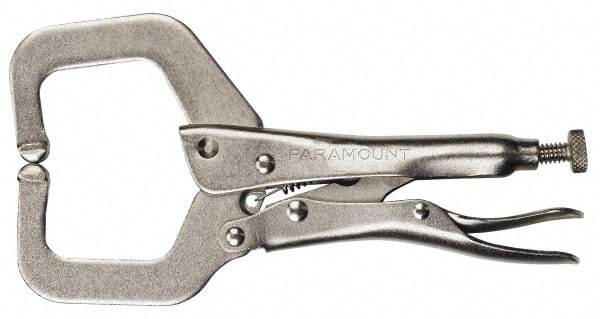 Paramount - 6" OAL C-Clamp Locking Pliers - 1-1/2" Jaw Depth, 2" Jaw Opening, Standard Handle - Best Tool & Supply