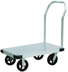 Value Collection - 2,000 Lb Capacity Aluminum Platform Truck - Aluminum Deck, 24" OAW - Best Tool & Supply