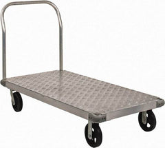 Value Collection - 2,000 Lb Capacity Aluminum Platform Truck - Aluminum Deck, 30" OAW - Best Tool & Supply