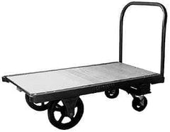 Fairbanks - 2,800 Lb Capacity Steel Platform Truck - Hardwood Deck, 27" OAW - Best Tool & Supply