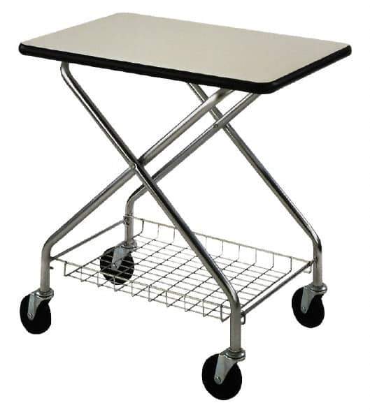 Wesco Industrial Products - 200 Lb Capacity, 19" Wide x 28" Long x 28-3/4" High Foldaway Table Top Cart - 1 Shelf, Steel, Swivel Casters - Best Tool & Supply