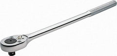 Proto - 1/2" Drive Pear Head Ratchet - Chrome Finish, 16" OAL, 24 Gear Teeth, Standard Head - Best Tool & Supply