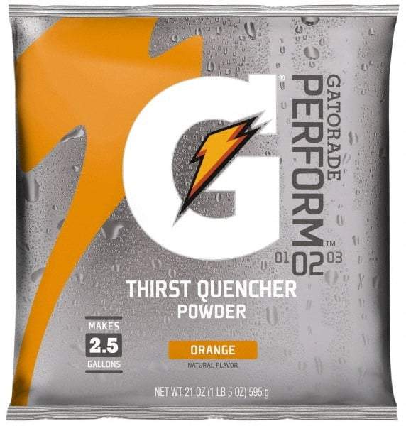 Gatorade - 21 oz Pack Orange Activity Drink - Powdered, Yields 2.5 Gal - Best Tool & Supply