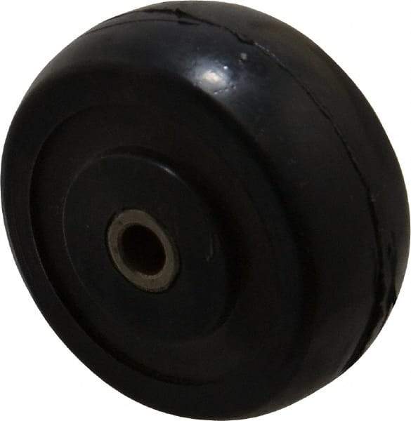 Value Collection - 2 Inch Diameter x 13/16 Inch Wide, Solid Rubber Caster Wheel - 90 Lb. Capacity, 1-5/16 Inch Hub Length, 1/4 Inch Axle Diameter, Plain Bearing - Best Tool & Supply