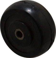 Value Collection - 2 Inch Diameter x 13/16 Inch Wide, Solid Rubber Caster Wheel - 90 Lb. Capacity, 1-5/16 Inch Hub Length, 1/4 Inch Axle Diameter, Plain Bearing - Best Tool & Supply