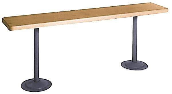 Made in USA - 4' Long x 9-1/2" Wide x 1-1/4" Thick, Maple Wood Bench Seat - Order Pedestals Separately - Best Tool & Supply