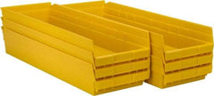 Akro-Mils - 23-5/8" Deep, Yellow Hopper Shelf Bin - 4" High x 8-3/8" Wide x 23-5/8" Long - Best Tool & Supply