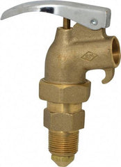 Value Collection - 3/4" NPT Brass Adjustable Drum Faucet - FM Approved, Internal Arrester, Self Closing - Best Tool & Supply