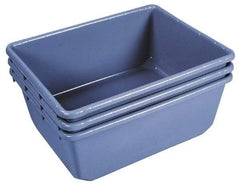 Akro-Mils - 75 Lb Load Capacity Gray Polyethylene Tote Container - Nesting, 24-1/2" Long x 19" Wide x 9-1/2" High - Best Tool & Supply