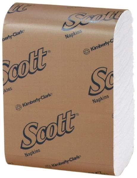 Scott - 8,000 Piece, 7" Long x 12" Wide, Low Fold Dispenser Snack Paper Napkins - 1 Ply - Best Tool & Supply