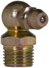 Value Collection - 90° Head Angle, 1/8 NPT Steel Standard Grease Fitting - 11.11mm Hex - Best Tool & Supply