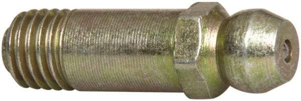 Value Collection - Straight Head Angle, 1/4-28 Steel Standard Grease Fitting - 7.94mm Hex - Best Tool & Supply