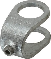 Kee - 1" Pipe, Clamp-On Crossover, Malleable Iron Cross Pipe Rail Fitting - Galvanized Finish - Best Tool & Supply