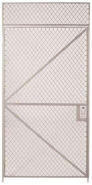 Folding Guard - 3' Wide x 10' High, Hinged Single Door for Temporary Structures - Woven Wire - Best Tool & Supply