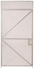 Folding Guard - 3' Wide x 10' High, Hinged Single Door for Temporary Structures - Woven Wire - Best Tool & Supply