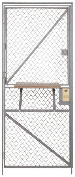 Folding Guard - 4' Wide x 7' High, Sliding Door for Temporary Structures - Woven Wire - Best Tool & Supply