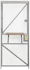 Folding Guard - 4' Wide x 7' High, Sliding Door for Temporary Structures - Woven Wire - Best Tool & Supply