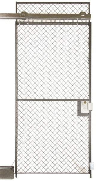 Folding Guard - 6' Wide x 7' High, Sliding Door for Temporary Structures - Woven Wire - Best Tool & Supply