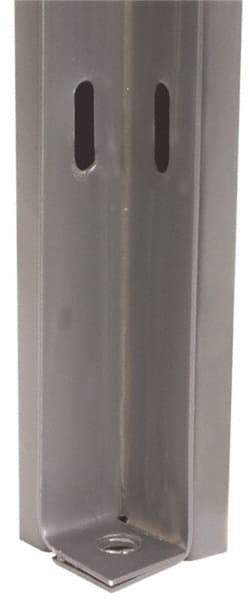 Folding Guard - 8' Tall, Temporary Structure Adjustable Corner Post - Grey Enamel Finish, for Temporary Structures - Best Tool & Supply