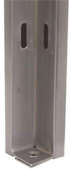 Folding Guard - 10' Tall, Temporary Structure Adjustable Corner Post - Grey Enamel Finish, for Temporary Structures - Best Tool & Supply