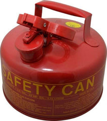 Eagle - 1 Gal Galvanized Steel Type I Safety Can - 10" High x 9" Diam, Red with Yellow - Best Tool & Supply