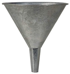 Value Collection - 1 Qt Capacity Steel Funnel - 5-1/2" Mouth OD, Straight Spout - Best Tool & Supply