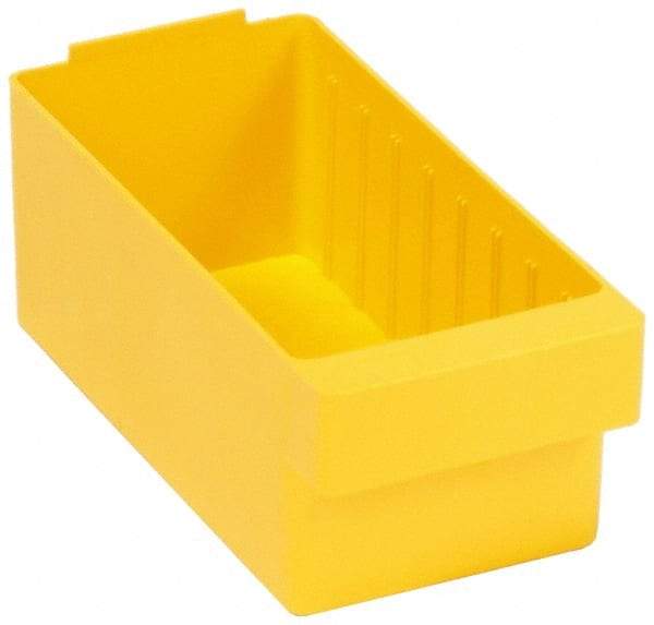 Quantum Storage - 11-5/8" Deep, Yellow High-Impact Polystyrene Drawer Bin - 4-5/8" High x 5-9/16" Wide x 11-5/8" Long - Best Tool & Supply