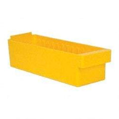 Quantum Storage - 17-5/8" Deep, Yellow High-Impact Polystyrene Drawer Bin - 4-5/8" High x 5-9/16" Wide x 17-5/8" Long - Best Tool & Supply