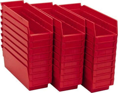 Akro-Mils - 11-5/8" Deep, Red Hopper Shelf Bin - 4" High x 4-1/8" Wide x 11-5/8" Long - Best Tool & Supply