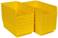 Akro-Mils - 11-5/8" Deep, Yellow Hopper Shelf Bin - 4" High x 6-5/8" Wide x 11-5/8" Long - Best Tool & Supply