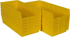 Akro-Mils - 17-7/8" Deep, Yellow Hopper Shelf Bin - 4" High x 8-3/8" Wide x 17-7/8" Long - Best Tool & Supply