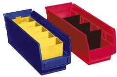 Akro-Mils - 17-7/8" Deep, Yellow Hopper Shelf Bin - 4" High x 11-1/8" Wide x 17-7/8" Long - Best Tool & Supply